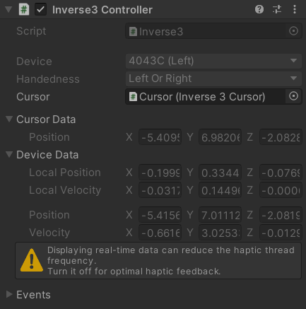 inverse3-Controller-Laufzeit