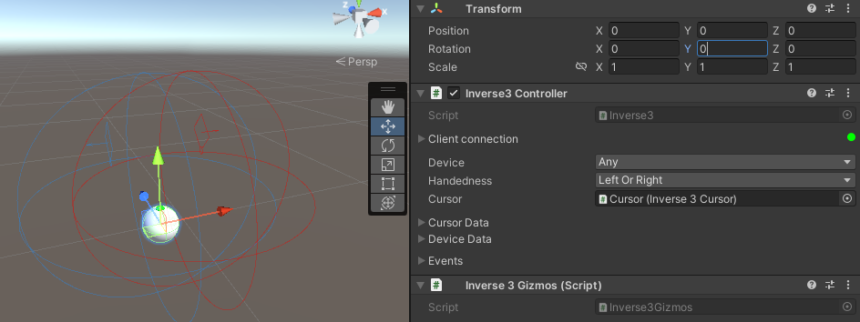 Gizmos- Inverse3 , links und rechts