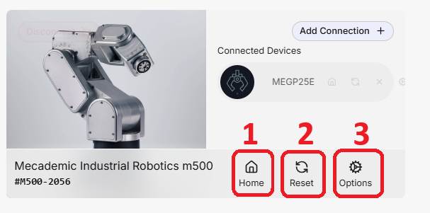 Optionen bei Mecademic