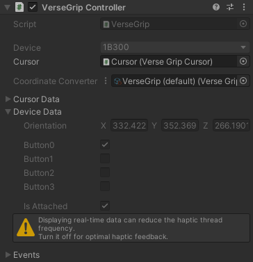 versegrip-Controller-Laufzeit